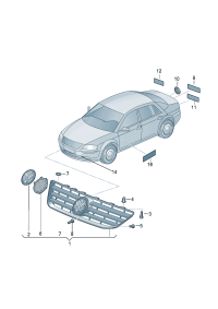 3D0853651AF-GRILLE RADIATOR