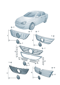 18G853651B-GRILLE RADIATOR