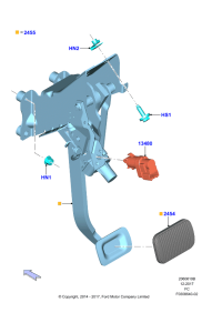 HL3Z2455B-Pedal assy-brake