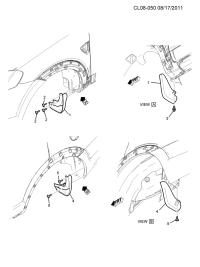 20918641-Grille, r. fr. fender (incl. 3)