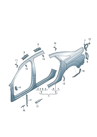 4N0810099L-Frame, quarter panel