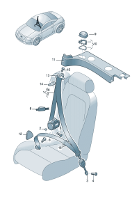 8J8857705FV04-S/belt assy-tri Automatic unit, s/belt tensioner & Holder-child seat   D -16.09.2013 (bl