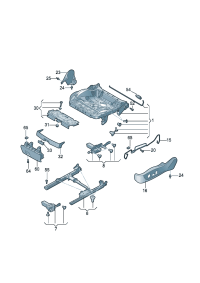 8KD881325J50-Garnish, seat tray (light gray)