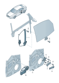 8E0839461C-WINDOW WINDER LH FRT/A6