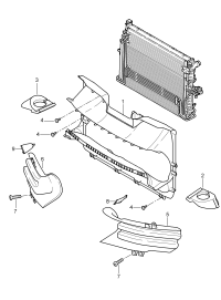 95557532500-PORSCHE CAYENNEAIR DUCT CENTRE