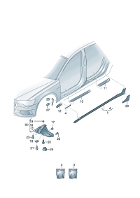 4KD853855A-Garnish assy-s/rail lwr Location for common use: