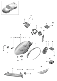 99163196363-LED HEADLIGHT/718 BOXTER