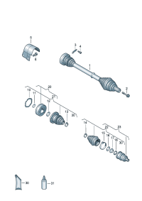 16D407271-Band f joint Shaft, half swing