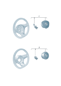 16D880201J-Air bag unit assy Steering wheel