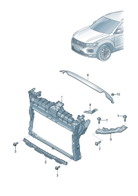 2GD805588D-Bracket, frt w/water Bracket, cooler