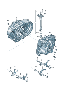 02Q311562A-Shaft assy-shift fork G 26 09 9