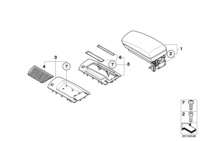 51163435517-Cover leather, fr arm