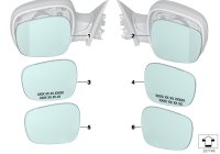 51162991663-Mirror glass lh