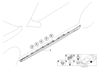 51717893119-Moulding, rocker, rh/lh