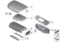 51162993643-Cover assy-armrest ctr