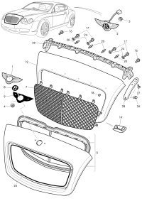 3W0853683D-GRILLE RADIATOR
