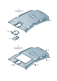 3GG867501ABR2-Molding a roof  For car models with USB-junction ? D -24.09.2019 (ti black)