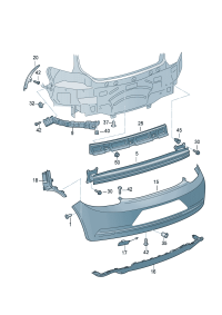 1K8807417L-Plate, bumper For use with parking assist Vehicle type