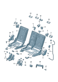 12G885061C6DI-Seat & back mldg gray