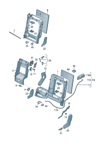 8R0885503L-Mount assy., back Location for common use:  D-MJ 2011