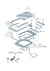 81D877045-Opening, sliding roof Bezel