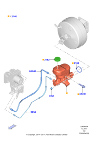 HL3Z2A040AB-Tube-brake, main cylinder primary