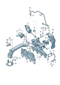03F145701K-Turbo, exhaust manifold Supercharger
