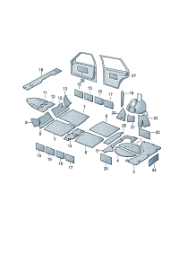 1J0863893B-Insulator, for spare wheel Channel