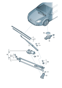 5K7955425-Wiper blade (Driver seat)