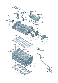 05E103383B-GSKET CYL HEAD/SKD/AUD/SEAT/84