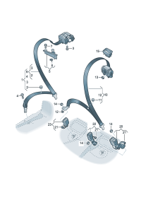 4K8857740LMNB-S/belt lock assy D -25.06.2018 -27.03.2023 (satin black/traffic red)