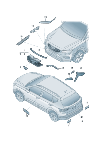 5CG853053A2ZZ-Garnish assy-chrome  With the corresponding color D-19.04.2022)