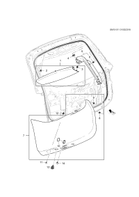84580975-Panel, tailgate lower trim (incl 8-10) (ink black)