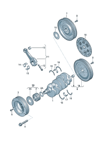 078105701N-BEARING SHELL/GOLF/JETTA/PSST