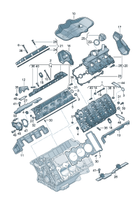 06E103065Q-Head compl h (W/o camshaft)   Porsche panamera:  D-19.04.2013 -21.03.2014