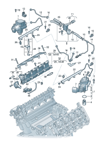 079133109AA-W/vacuum servo Hose sub-assy Distributor assy-fuel