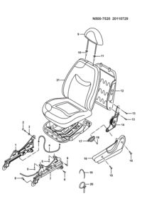 P670110043-Cable assy-seat