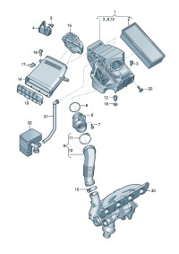06H129629K-Hose, air intake D-05.09.2011
