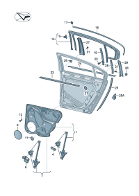 3AD839461B-Window regulator without m