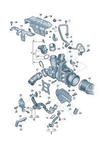 06K145715D-Turbo, exhaust manifold Supercharger