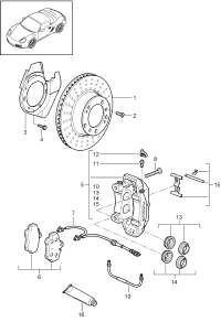 99635140501-PORSCHE CAYENNE BRK DISC LH FR