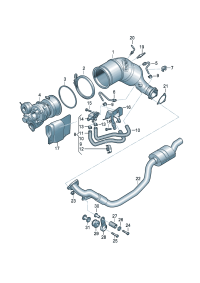 06M131850J-RADIATOR HOSE W124/E200/E220
