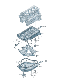 06K103603CR-Fitting, oil pan, upper