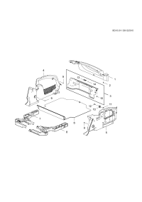 26679991-Garnish, trunk lid inside