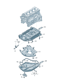 06K103603BP-Fitting, oil pan, upper