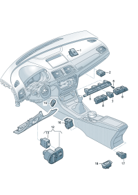 8U1941509-Switch, blinking lamp