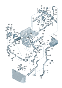 8E0121055D-Coolant hose Thermo cap Cooler)