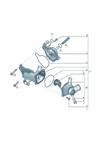 079121012D-WATER PUMP-AUDI A5/A6/A7
