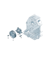 07D121008A-WATER PUMP/GOLF/VARIANT