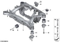 33318836753-Member, rear axle frame